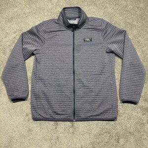 LL Bean Jacket Womens Medium Purple Airlight Knit Pullover Snap Button Camp